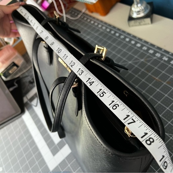 Jetset Authentic Michael Kors Black shoulder Sofiano Leather Work Vacation Bag - Picture 14 of 15